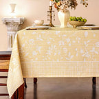 Midsummer Breeze Yellow Floral Farmhouse Tablecloth Rectangle 60x102 inch by MidsummerBreeze