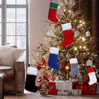 36 Pack Felt Christmas Stockings, 19 Inches Red and White Christmas Stockings, White Cuff with Gold Trim Christmas Stockings for Family Christmas Holiday Decorations - Image 7