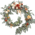Ling's moment Terracotta Eucalyptus Flower Garland Fall Wedding Arch 9 FT by LingsMoment