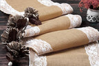 MDS 20 PCS 100% Natural Burlap Table Runners 12" x 72" with Lace, Rustic Farmhouse Country Vintage Boho Jute Runner for Wedding Reception Birthday Party Home Kitchen Dining Coffee Table Decoration - Image 6