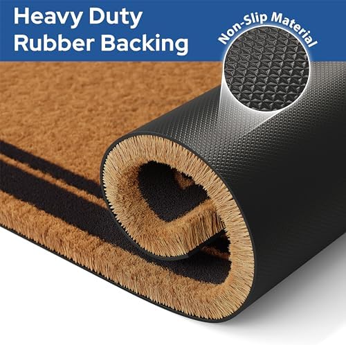 Barnyard Designs Natural Coco Coir Non-Slip Doormat (36x72, Border) - Image 7