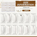 Yaomiao Set of 24 5'' Small White Ceramic Bud Vases Bulk - Image 2