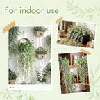 Zeyune 12 Pack Artificial Hanging Eucalyptus Plants, Fake Greenery Eucalyptus Leaves, Boho Ivy Plant Decor for Wedding, Bridal Shower Backdrop Bathroom Home Office Desk Indoor Wall (White-Sprayed) - Image 4