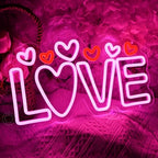 SYLHOME Led Neon Light Sign Love Heart Bedroom Valentines Day Decor Gift - Image 3