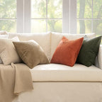 MIULEE Fall Corduroy Decorative Throw Pillow Covers Rust-Olive Green 18x18 - Image 5