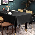 BALCONY & FALCON Rectangle Table Cloth Waterproof Black 57"x118" - Image 2