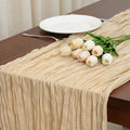 8 Pack Sand Cheesecloth Table Runner 120 Inch Boho Wedding Decor by Fixwal