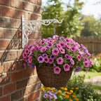 Landhoow 4 Pcs 15.6" Cast Iron Hanging Outdoor Wall Hanger, White - Image 5