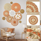 Tatuo 11 Pcs Boho Wall Basket Decor Woven Wall Hanging Art, Delicate - Image 4