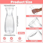 40Pcs Plastic Bud Vases Bulk Small Plastic Vases, Clear Container for Flowers Height Shatterproof Bud Vase, Mini Vintage Floral Vase for Home Decor, Living Room, Office Decoration, Party - Image 2