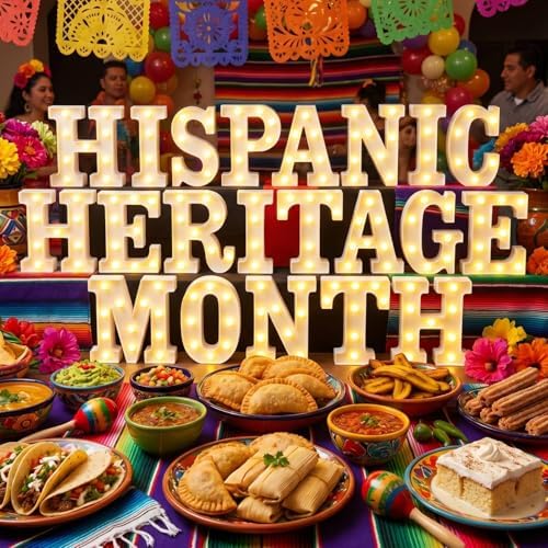 Aurelema 21 Pcs Hispanic Heritage Month Decorations LED Letter Lights Sign - Image 2