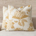 Foindtower Set of 2 Linen Floral Vintage Throw Pillow Covers Neutral Accent Print Decorative Cozy Cushion Covers Farmhouse Home Decor for Sofa Chair Couch Bed Living Room,24×24 Inch,Light Yellow by Foindtower