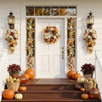 Valery Madelyn 20'' Fall Wreaths for Front Door with LED Lights - Image 3