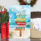 Simply Said, INC Beach Christmas Directions Sign, Rustic Pallet 16 x 10.5 Wall Art with North Pole Direction Arrows Coastal Holiday Decor, RUS1538 - Image 4