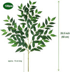 130pcs Italian Ruscus Greenery Stems 68cm Artificial Smilax Greenery Branch - Image 2