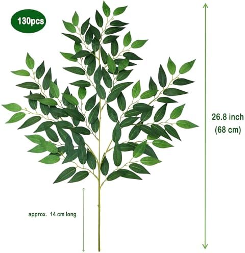 130pcs Italian Ruscus Greenery Stems 68cm Artificial Smilax Greenery Branch - Image 2