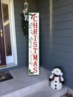 Merry Christmas Porch Leaner Sign Christmas Front Door Decor Sign 8"x48" Christmas Tall Porch Sign Farmhouse Christmas Sign - Image 4