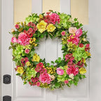 Balsam Hill Outdoor Vivid Blooms Spring & Summer Wreath - 28" Premium UV-Protected Floral Door Wreath for Front Door, Patio, & Garden - Image 2