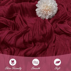 30 Pack Burgundy Cheesecloth Table Runner 17 x 108 inch Cheese Cloth Table Runners 9ft Burgundy Table Runner Rustic Romantic Sheer Gauze Runner for Wedding Party Baby Shower Table Decoration - Image 5