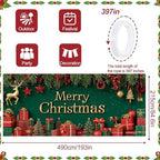 Classic Elements Banner 16x7 Ft - Reindeer and Decorations for Double Car Garage Large Wall Display - Image 4