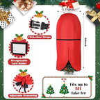 SATINIOR 6 Pcs Christmas Tree Storage Bag Set, Ornament Box, Red, 5 ft - Image 2