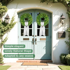 20''Boxwood Wreaths for Front Door,Artificial Spring Summer Wreath,Boxwood Wreaths with Sash,All Seasons Wreath for Farmhouse,Wedding,St Patrick's Day Decoration,Indoor & Outdoor - Image 4