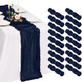 18 Pack Cheesecloth Table Runner 10FT Navy Blue Table Runner Boho Gauze Cheese Cloth Table Runners Long Rustic Sheer Table Decorations for Wedding Party Baby Bridal Shower Birthday Holiday Home by Showgeous