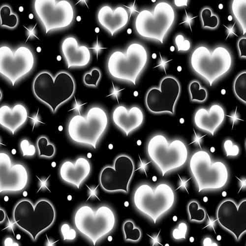 Valentines Day Black Heart Early 2000s Backdrop 10x10 FT Y2K Party Decorations 90S Old School Background for Photoshoot Valentines Banner Decor Birthday Props Banners for Romantic Party by Unknown