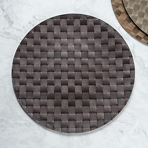 Restaurantware Round Brown Dark Placemat, 15 in, 6 Pack - Image 4