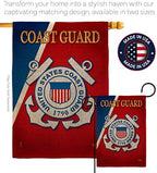 Coast Guard Burlap Garden Flag - Set Wall Holder Armed Forces USCG Semper Paratus United State American Military Veteran Retire Official - House Banner Small Yard Gift Double-Sided , "garden flag 13""x 18.5""" - Image 4