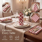 Urban Villa Cloth Napkins Cotton 20x20 (Set of 12) Rust - Image 2