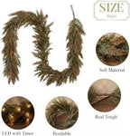 Valery Madelyn 6ft Artificial Norfolk Fall Garland for Mantle - Image 5