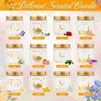 MTLEE 12 Pcs Ramadan Gifts Ramadan Mubarak Scented Candles Jar Eid Candles Eid Mubarak Muslim Scented Light Islamic Party Favors Gifts for Home Muslim Islam Festival Holiday Decor (White) - Image 3