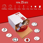 N9R 225PCS Red Gold Plastic Plates, Disposable Dinnerware Set hibachi Party - Image 7