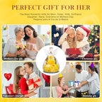 Gifts for Women Preserved Rose Forever Flower in Glass Angel Figurines Fresh Flowers for Delivery Prime Mothers Day Birthday Gifts for Mom Real Yellow Roses for Grandma Sister Wife Her from Daughter - Image 5