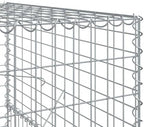 vidaXL Gabion Basket with Cover 275.6"x39.4"x59.1" Galvanized Iron - Image 4