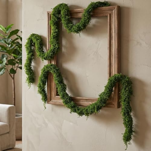 2-Pack 55-Inch Bendable Artificial Moss Vines, Faux Greenery for Decor by Unknown