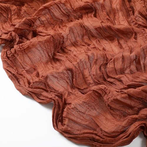 LemonRoad 4 Pcs 20ft Cheesecloth Table Runners Boho Gauze, Terracotta - Image 3