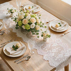 12 Pcs White Lace Table Runner,14x120Inch Vintage Wedding Home Decor Runner - Image 2