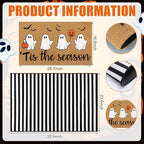 Tinideya 2 Pcs Halloween Layered Doormat Set for Front Porch, Cute Ghost - Image 3