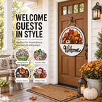 16PCS Interchangeable Welcome Sign for Front Door Seasonal Magnetic Wooden (#2-2pcs) - Image 2