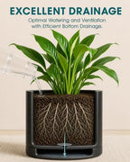 vancasso Ceramic Plant Pots, 3 Piece Planters for Indoor Plants, Black - Image 3