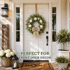 6 Pack Metal Wreath Frame - 20 Inch Wreath Form with 6 Pcs Adhesive Hooks and 38 Yard 22 Gauge Paddle Wire - Image 2