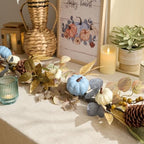 DecorbyHannah 6ft Fall Garland for Mantle with Lights, Pumpkin, Pinecone - Image 3