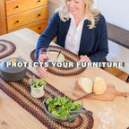 Homespice Prescott Jute Braided Placemats, Oval 13x19 Set of 6 - Image 3