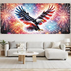 7x16FT Independence Day Garage Door Banner Eagle American Flag Garage Door Cover Decoration for Patriots Party (UAS Flag Eagle, 7 * 16) - Image 6