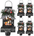 Therwen 2 Pcs Christmas Stocking Holders Lantern, LED, Elk, Black by Therwen