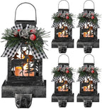 Therwen 2 Pcs Christmas Stocking Holders Lantern, LED, Elk, Black by Therwen