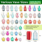 42 Pcs Vases Bulk Colored Glass Bud Vases Set, Assorted Vintage Bud Vases - Image 2