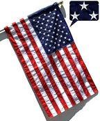 US Flag Factory - 2.5x4 FT American Flag (Sleeved) (Embroidered Stars, Sewn Stripes) - Outdoor SolarMax Nylon - 100% Made in America by Unknown